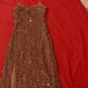 CHAMPAGNE SEQUINS DRESS
